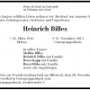 Billes Heinrich 1916-2013 Todesanzeige